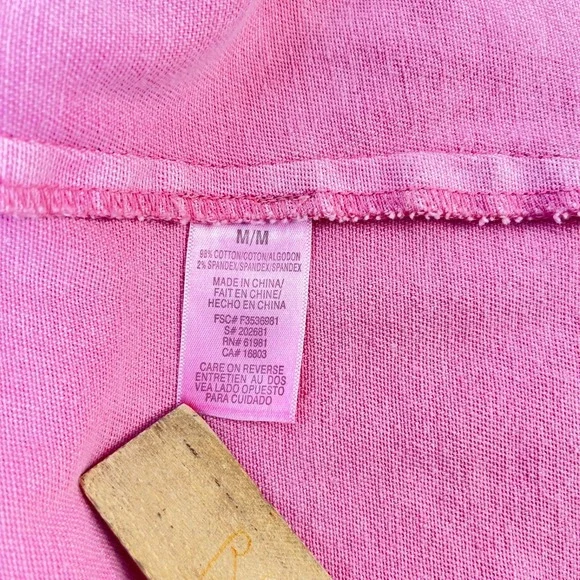 Avon Pink Denim Wear It To End It Breast Cancer Crusade Jean Jacket Womens Sz M - Picture 8 of 10